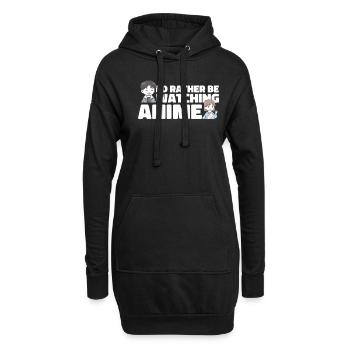 Anime Manga - Hoodie-Kleid - Schwarz - Vorne
