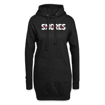 Smores S'mores Ekg Heartbeat - Hoodie-Kleid - Schwarz - Vorne