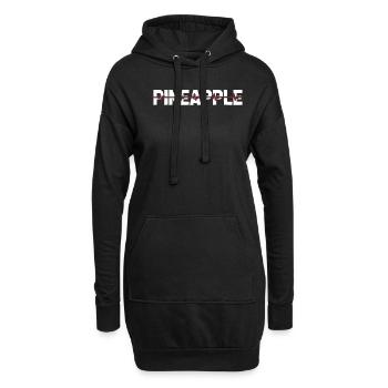 Rythme cardiaque de l’ECG à l’ananas - Sweat-shirt à capuche long Femme - noir - Devant