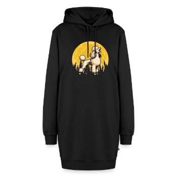 Pudel Moon Howling - Hoodie-Kleid - Schwarz - Vorne