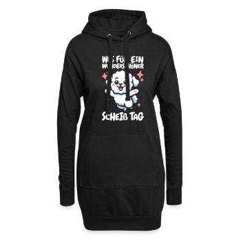 Bichon Frize Lustig Halten Sie Bitte Die Fresse - Hoodie-Kleid - Schwarz - Vorne