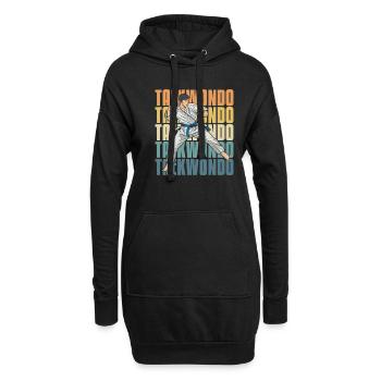 Taekwondo - Sweat-shirt à capuche long Femme - noir - Devant