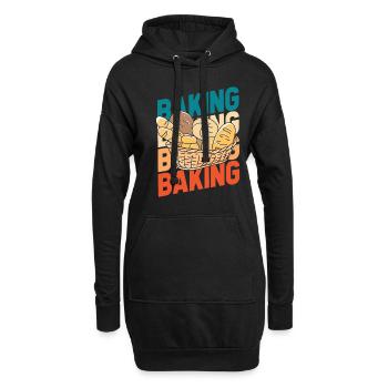 Boulangerie Boulangerie Boulangerie - Sweat-shirt à capuche long Femme - noir - Devant