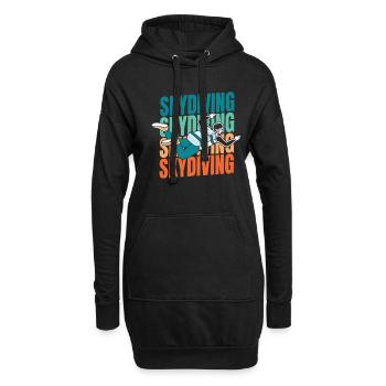 Parachutisme - Sweat-shirt à capuche long Femme - noir - Devant