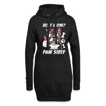 French Bulldog Mutter Best Mom Pawsibly - Hoodie-Kleid - Schwarz - Vorne