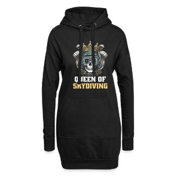 Crâne de parachutiste parachutiste - Sweat-shirt à capuche long Femme - noir - Devant