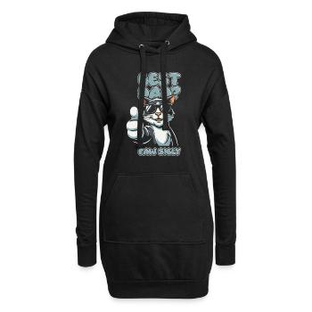 Katze Vater Best Dad Pawsibly - Hoodie-Kleid - Schwarz - Vorne