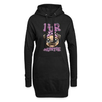 Carlin Chien Chien Tante Pour Tante - Sweat-shirt à capuche long Femme - noir - Devant
