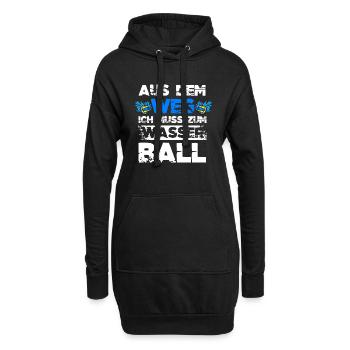 Wasserballer Spruch Wasserball - Hoodie-Kleid - Schwarz - Vorne