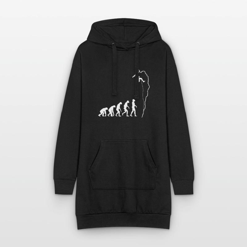 Klettern Evolution Bouldern Kletterer Geschenk Hoodie-Kleid