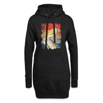 Pelican vintage retro gift - Hoodie Dress - black - Front