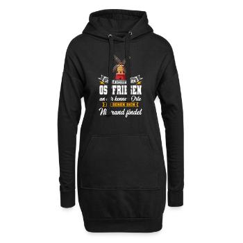 Ostfriese Ostfriesland lustiger Spruch Geschenk - Hoodie-Kleid - Schwarz - Vorne