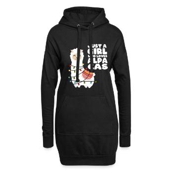 alpaga - Sweat-shirt à capuche long Femme - noir - Devant