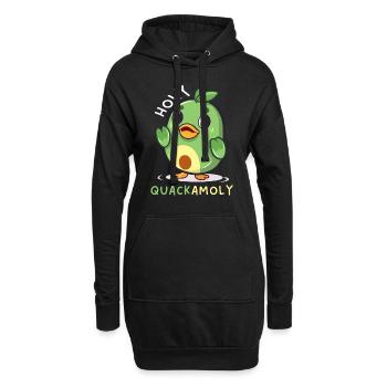 Avocat Saint Quackamoly Vegan Duck Fun - Sweat-shirt à capuche long Femme - noir - Devant