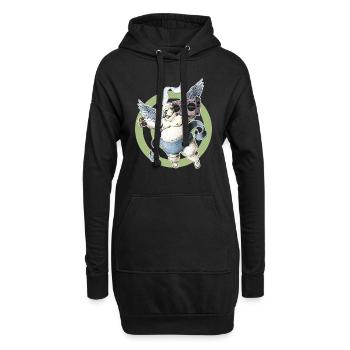 Bad-Beerdrinking-Angel - Hoodie-Kleid - Schwarz - Vorne