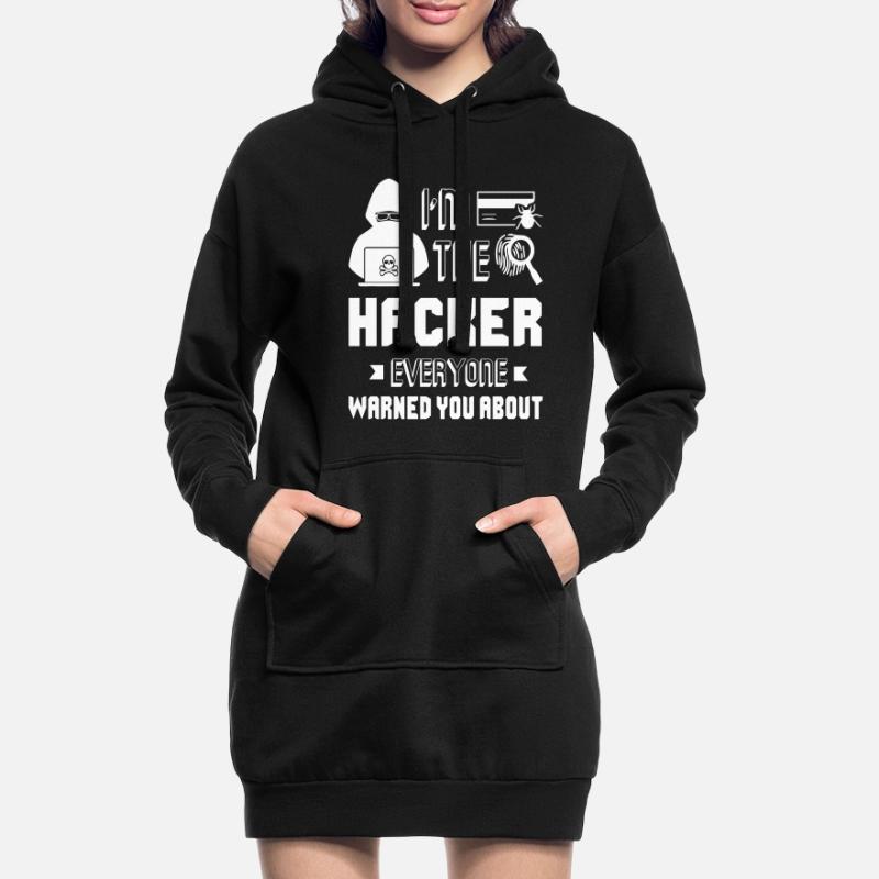 Hacker Ich bin der Hacker Hoodie-Kleid