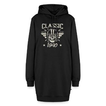 Vintage Klassisches Geburtstagsgeschenk geboren 1940 - Hoodie-Kleid - Schwarz - Vorne