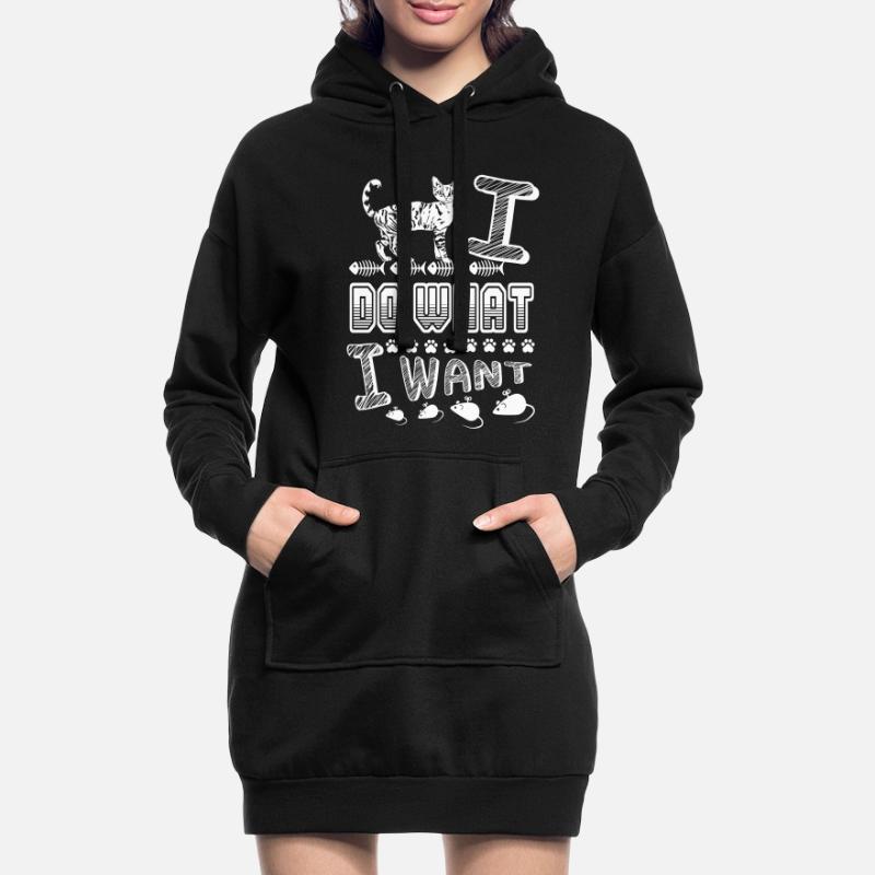 Devon rex Cat Devon rex I Do What I Want Hoodie Dress