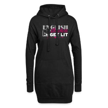 English Teacher Gets Lit - Hoodie Dress - black - Front