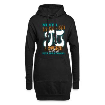 Pi Day Never Argument With Pi - Hoodie Dress - black - Front