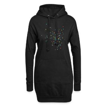Konfetti - Hoodie-Kleid - Schwarz - Vorne