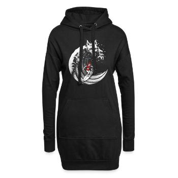 Little Red Surfing Hood - Sweat-shirt à capuche long Femme - noir - Devant