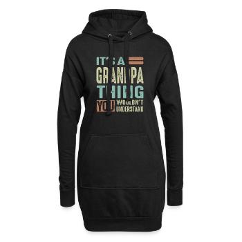 Grandpa Thing - Hoodie Dress - black - Front