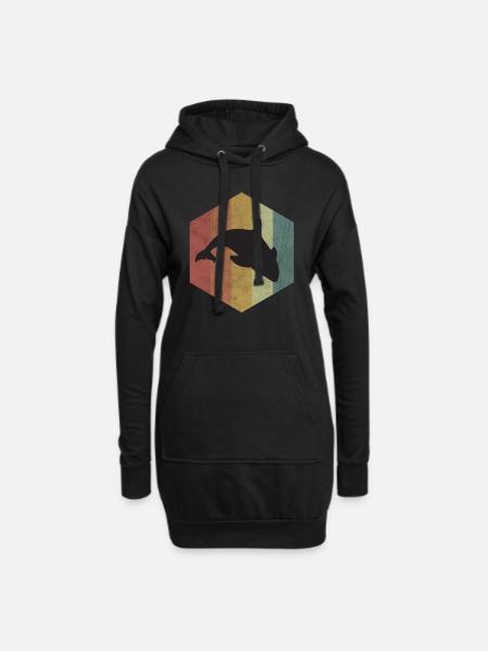Orca - Hoodie-Kleid - Schwarz