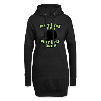kann Kinon Kiwi Vogel Tier expr sein - Hoodie-Kleid - Schwarz - Vorne
