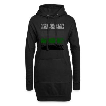 Stripes green - Hoodie-Kleid - Schwarz - Vorne