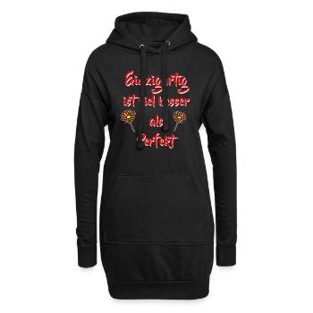 Spruch Einzigartig - Mut Freundschaft - Hoodie-Kleid - Schwarz - Vorne