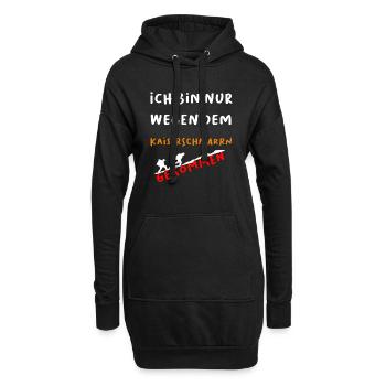 Ich bin nur wegen dem Kaiserschmarrn gekommen - Hoodie-Kleid - Schwarz - Vorne