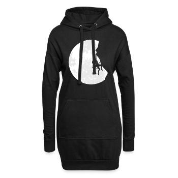 Escalade des Alpes de montagne en plein air - Sweat-shirt à capuche long Femme - noir - Devant