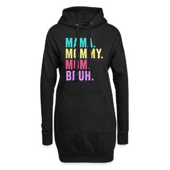 Maman Maman Maman Bruh - Sweat-shirt à capuche long Femme - noir - Devant