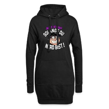 Alles ist gut solange du Nerd bist Lila Blau - Hoodie-Kleid - Schwarz - Vorne