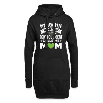 Mon agent de contrôle des frontières préféré m’appelle maman - Sweat-shirt à capuche long Femme - noir - Devant