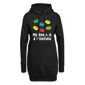 Constructeur de briques Bâtiment en briques Maître constructeur - Sweat-shirt à capuche long Femme - noir - Devant