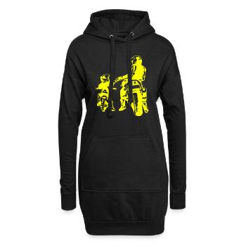 Crâne de hors-la-loi Gangs d’autoroutes Mort de motard - Sweat-shirt à capuche long Femme - noir - Devant