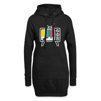 Motif de test Modèle rétro TV - Sweat-shirt à capuche long Femme - noir - Devant