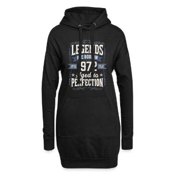 Né 1972 légendes anniversaire cadeau - Sweat-shirt à capuche long Femme - noir - Devant