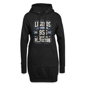 Né en 1956 Legend Cadeau d’anniversaire - Sweat-shirt à capuche long Femme - noir - Devant