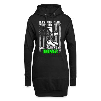 Line Dance - Das wirst du nicht verstehen - Hoodie-Kleid - Schwarz - Vorne