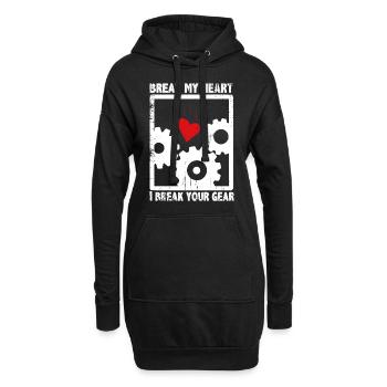 L’émancipation est le pouvoir Egalité Cœur - Sweat-shirt à capuche long Femme - noir - Devant