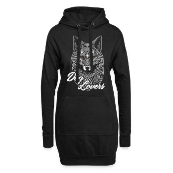 Dog Lovers. amoureux des chiens .citation chien. - Sweat-shirt à capuche long Femme - noir - Devant