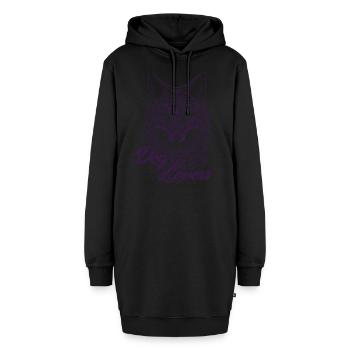 Hundeliebhaber. Hundeliebhaber. Illustration. - Hoodie-Kleid - Schwarz - Vorne - AI Model Female 172 light (172cm)
