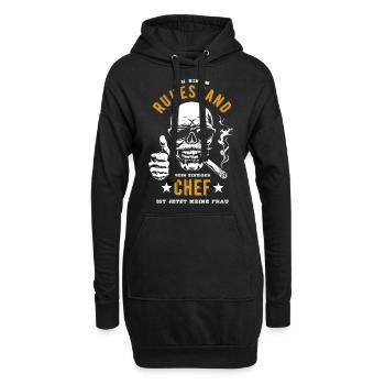 Ich bin im Ruhestand - einziger Chef meine Frau - Hoodie-Kleid - Schwarz - Vorne