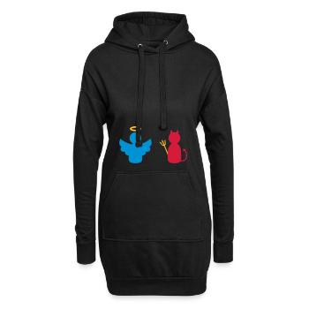 ★ Design colors changeable ★ Angels and Devils - Hoodie Dress - black - Front