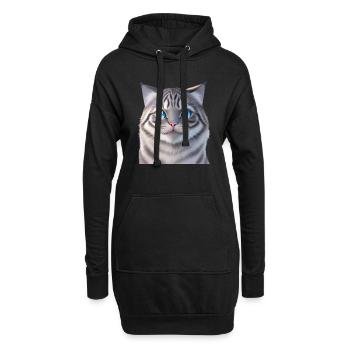 The White Cat - Hoodie Dress - black - Front