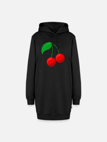 Cherry - Hoodie-Kleid - Schwarz