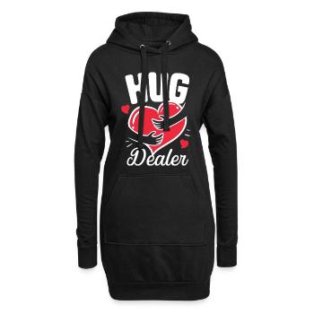 Umarmung Händler Kleidung Süße Valentinstag Geschenk für - Hoodie-Kleid - Schwarz - Vorne